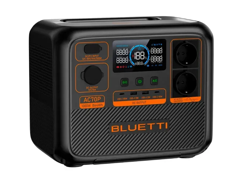 Зарядна станція Bluetti AC70P (1000 Вт, 864 Вт&middot;год, LiFePO4) Bluetti_AC70P фото