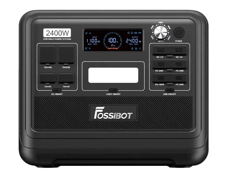 Зарядна станція FOSSiBOT F2400 (2400 Вт, 2048 Вт&middot;год), чорна FOSSiBOT_F2400_black фото