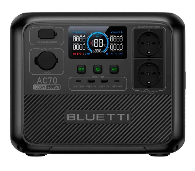Зарядна станція Bluetti AC70 (1000 Вт, 768 Вт&middot;год, LiFePO4) Bluetti_AC70 фото